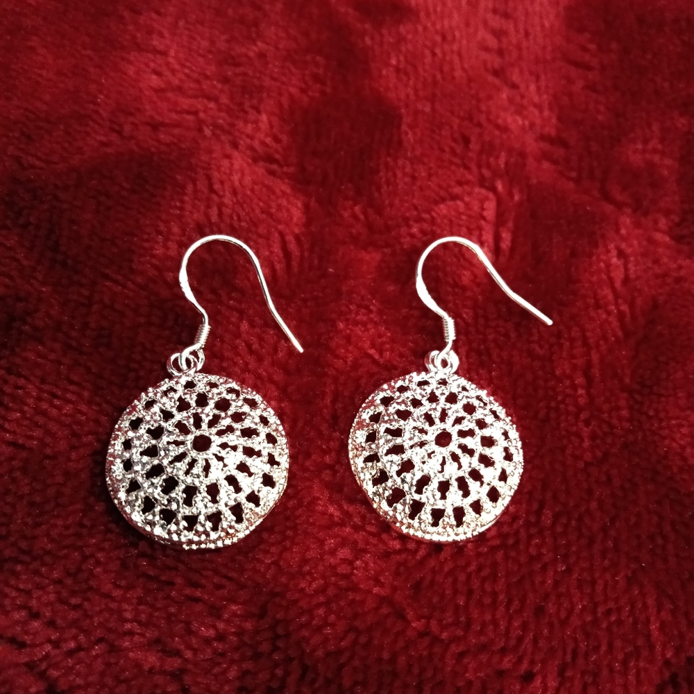 💜Silver designed earrings